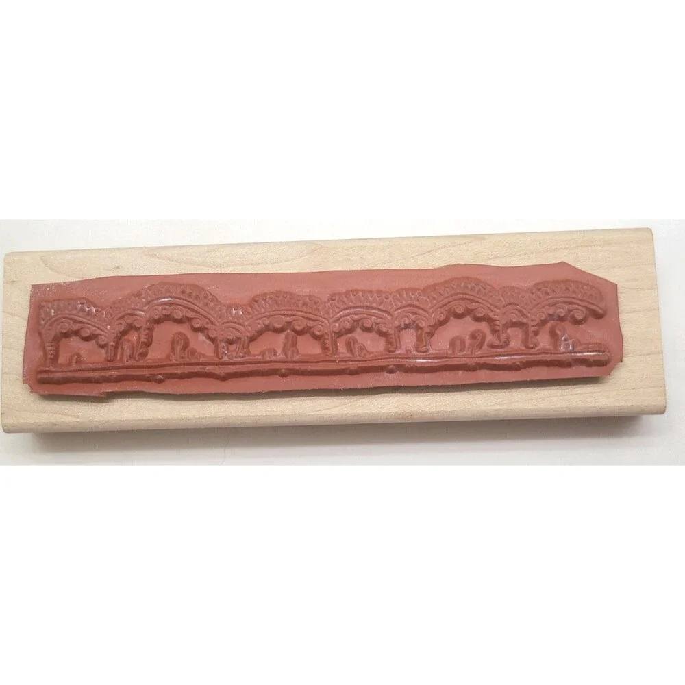 Lace Ribbon Border Rubber Stamp Wood Stampin Up Art Crafts USA 1997 5.5